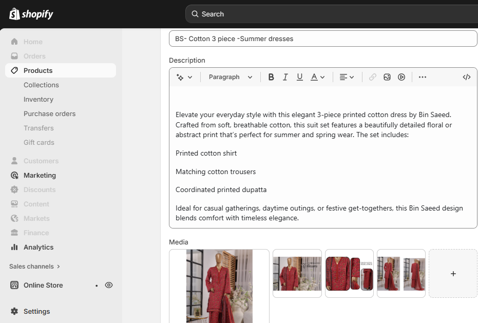 shopify products seo